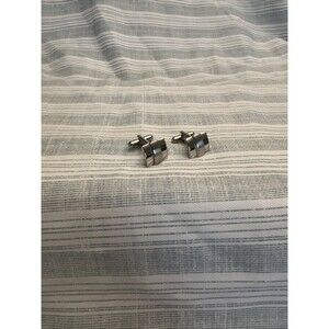 Vintage Cufflinks Cuff Links Silver Tone Design L#40